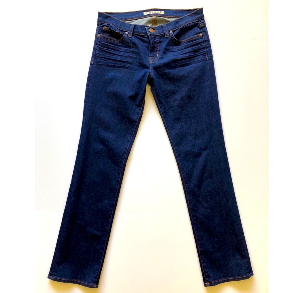 J Brand Seven-Eighths Dark Blue Denim Jeans Size 27